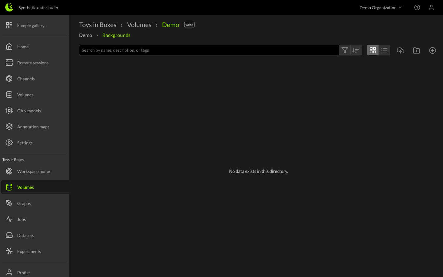 Empty Backgrounds Folder